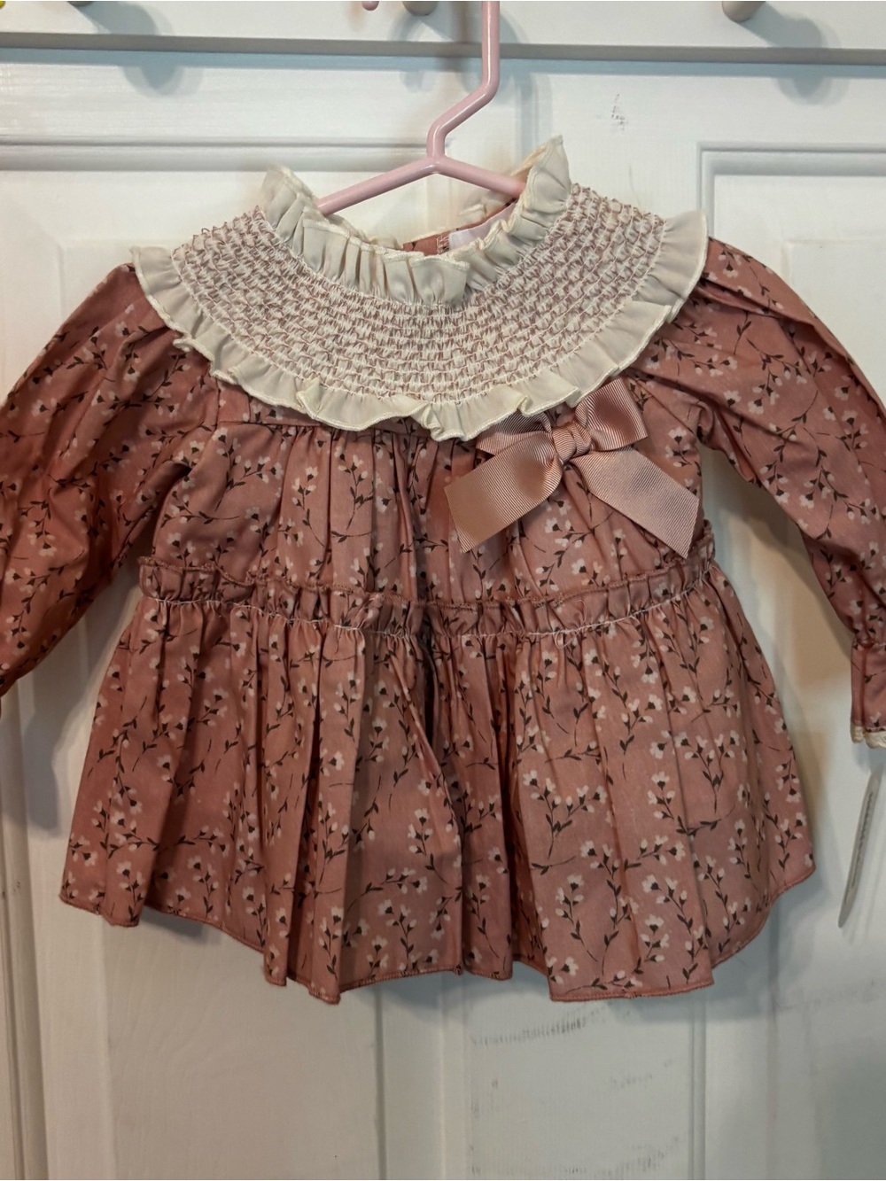 Valentina bebé Pink Floral Baby Dress